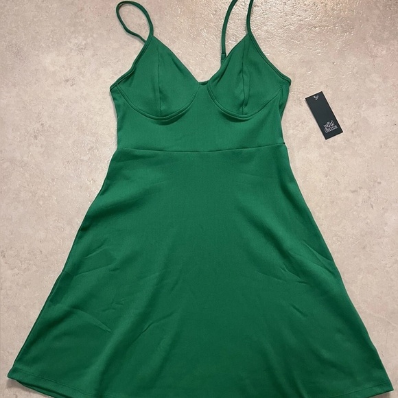 Wild Fable Green Spaghetti Strap A-Line Mini Dress Dresses